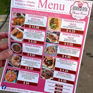 Their menu