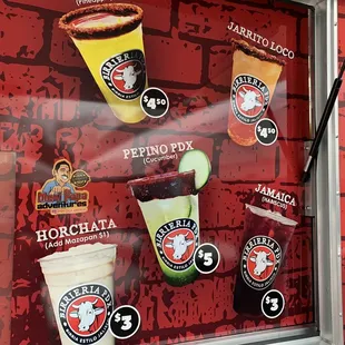 The weekend drink menu