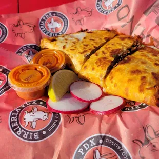 Quesabirria - basically deep fried quesadilla