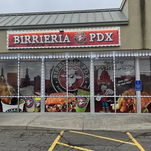 the front of the restaurant