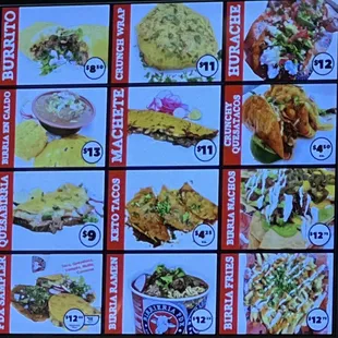 a variety of mexican food items