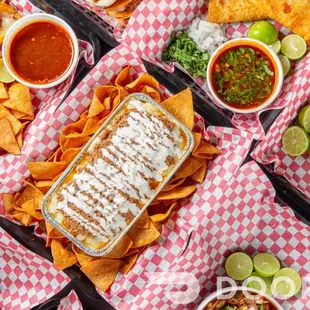 a variety of mexican food