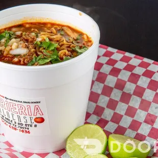 a cup of chili and lime