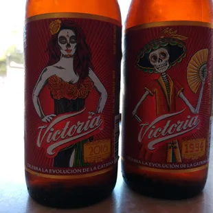 Specialized beer bottles for the upcoming holiday. #DiaDeLosMuertas