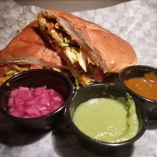 Torta w/cochinita pibil