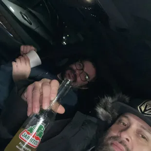 Enjoying a refreshment