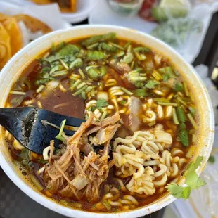 a bowl of ramen soup