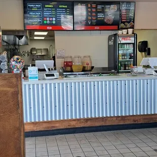 a view of the counter area