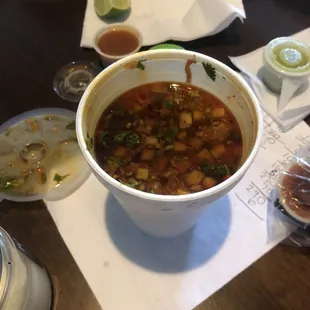 Side of consome for dipping