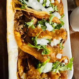 3 birria tacos