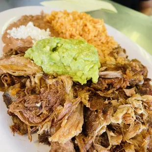 a plate of mexican food