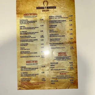 menu, burritos and wraps