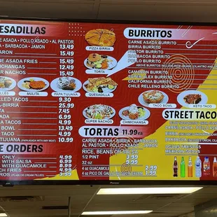 menu, pizza