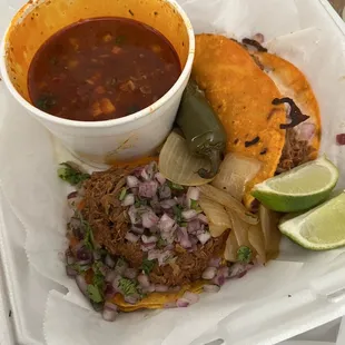 Tacos and consome