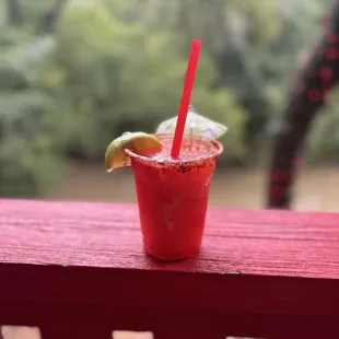 Birria sample plate and frozen margarita
