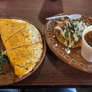 Birria Quesadilla and Birria tostada