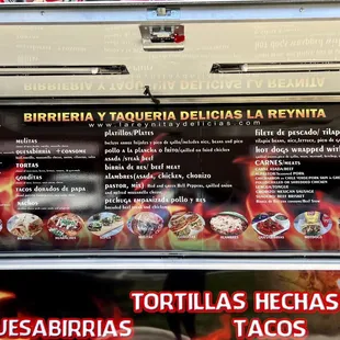 Menu as of June 2022