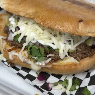 Torta with your choice of meat