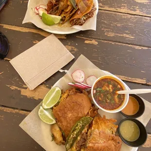 Birria Grilled Cheese Sandwich , &amp; Quesabirrias