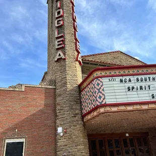 the front of the theater