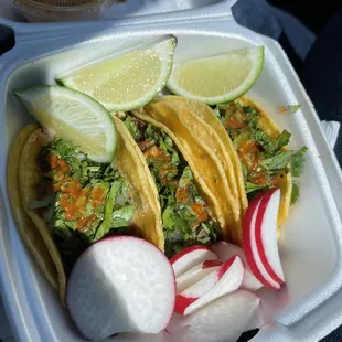 Tacos don't have flavor for the price and tiny tortillas