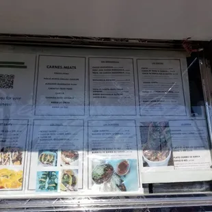 menus and prices