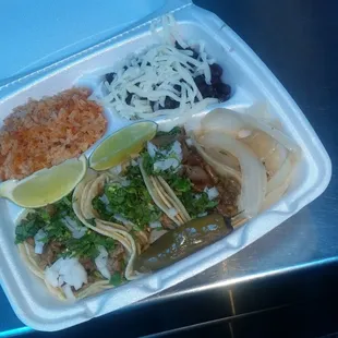 3 Taco combo plate