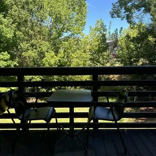 Our view and outdoor dining