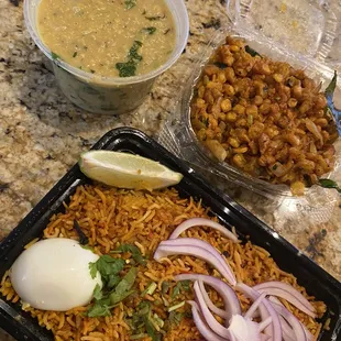Chicken Dum Biryani Crispy Corn Masala Fry Veg Corn Soup