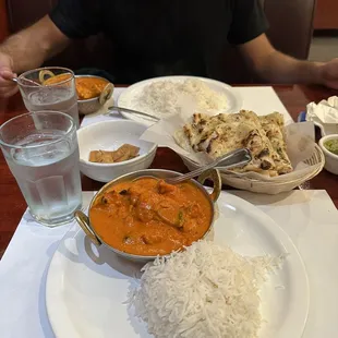 Chicken Tikka Masala and Garlic Naan
