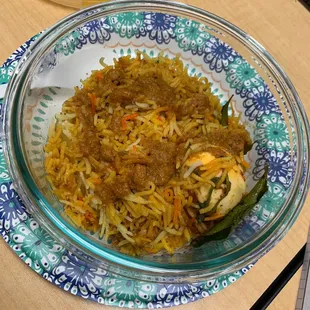 Leftover biryani made good lunch at work