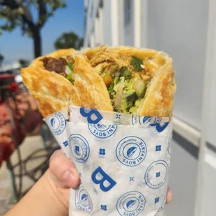 Chicken Malai and Birria beef wrap