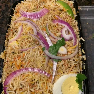 Gongura Chicken Biryani: barely gongura taste. Not good.