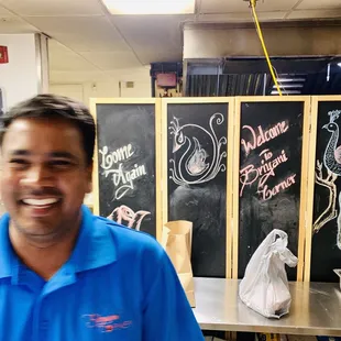 The master chef Suresh in his kitchen
