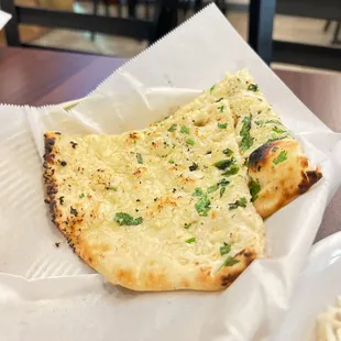 a piece of flat bread