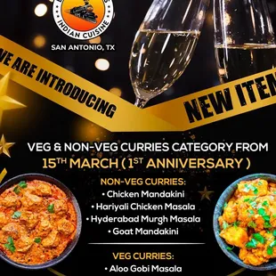 New items in Curries!
