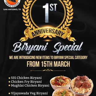 New items to Biryani Special category