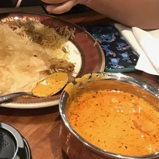 Chicken Tikka Masala and Chicken Biryani