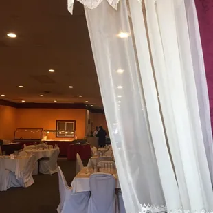  a view of the dining room