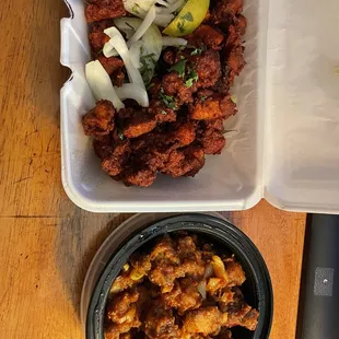 Chicken 65 and Gobi Manchurian