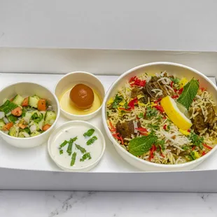 Premium Goat Biryani (Desi spicy) Box
