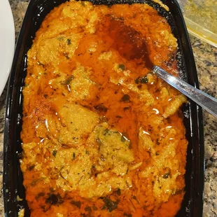 Veg korma swimming in oil