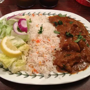 Lamb curry lunch special.