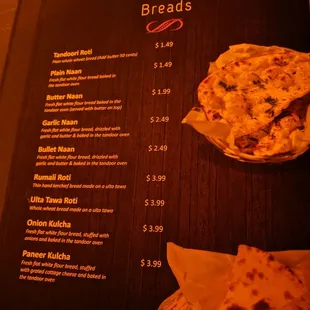 nachos, menu