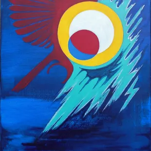 "Luna Nei Sogni Blu" (Moon in Blue Dreams) by Mitchell 01.15.2020 16" x 20"