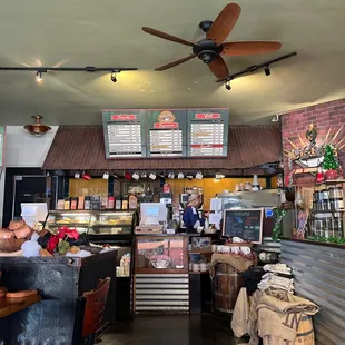 the interior of the restaurant
