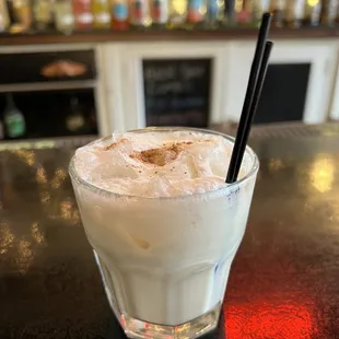 House made eggnog. Crazy good!!