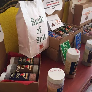 a variety of food items