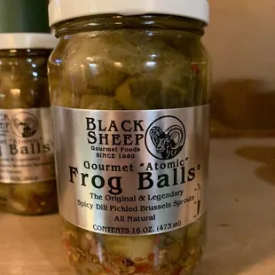 two jars of pickles