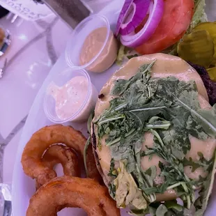 Royal with cheese sat for over five minutes so the arugula is wilted that's $17 burger